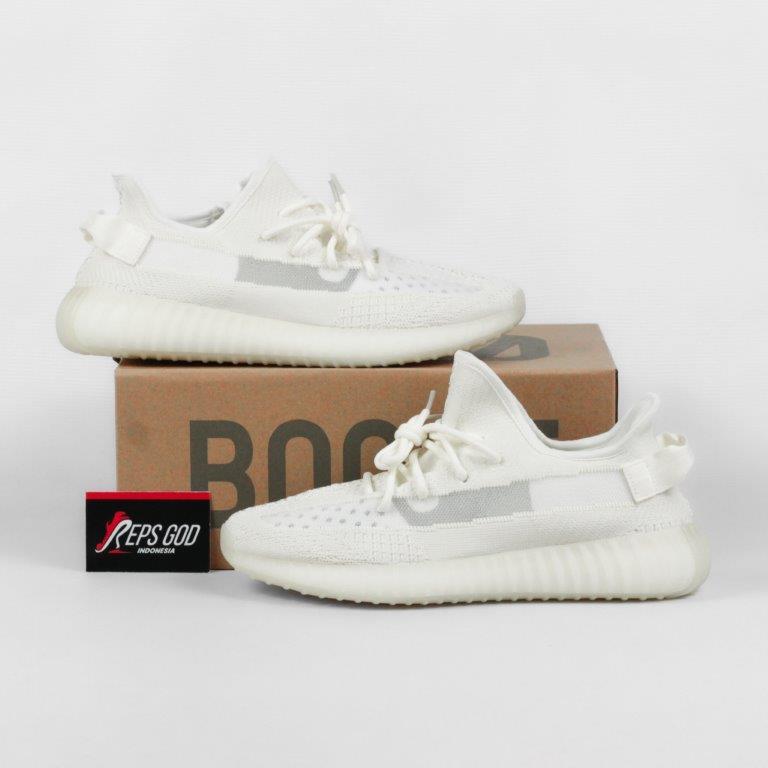 Sepatu Adidas Yeezy 350 Boost V2 Bone White Casual Gym Olahraga Jogging Joging Pria Wanita Sneakers