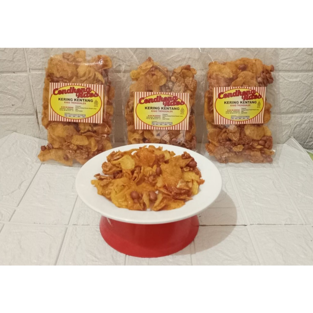 

Keripik Kentang tempe dan kacang tanah dan teri khas Trenggalek Snack Camilan Food Makanan