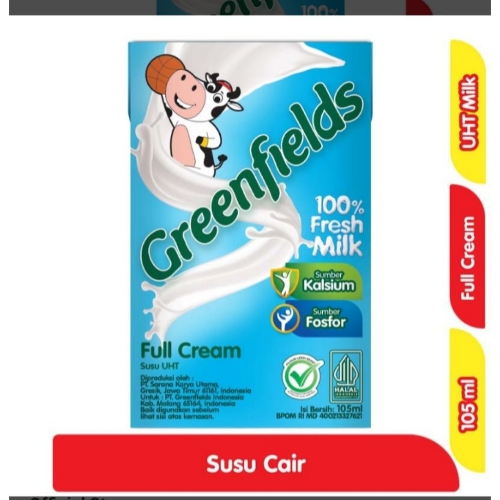 

Susu UHT GREENFILEDS FULLCREAM 105 ml