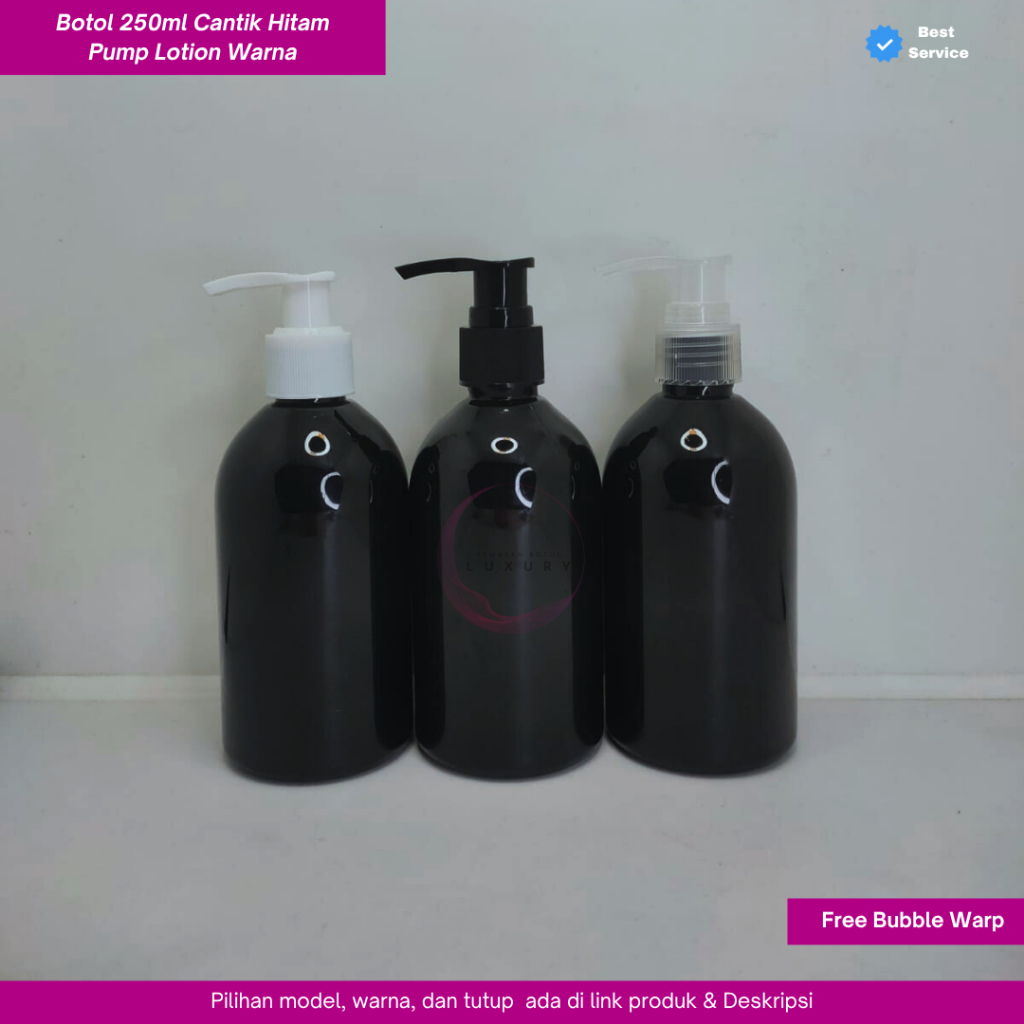 Botol 250ml Cantik  Pump Lotion Warna