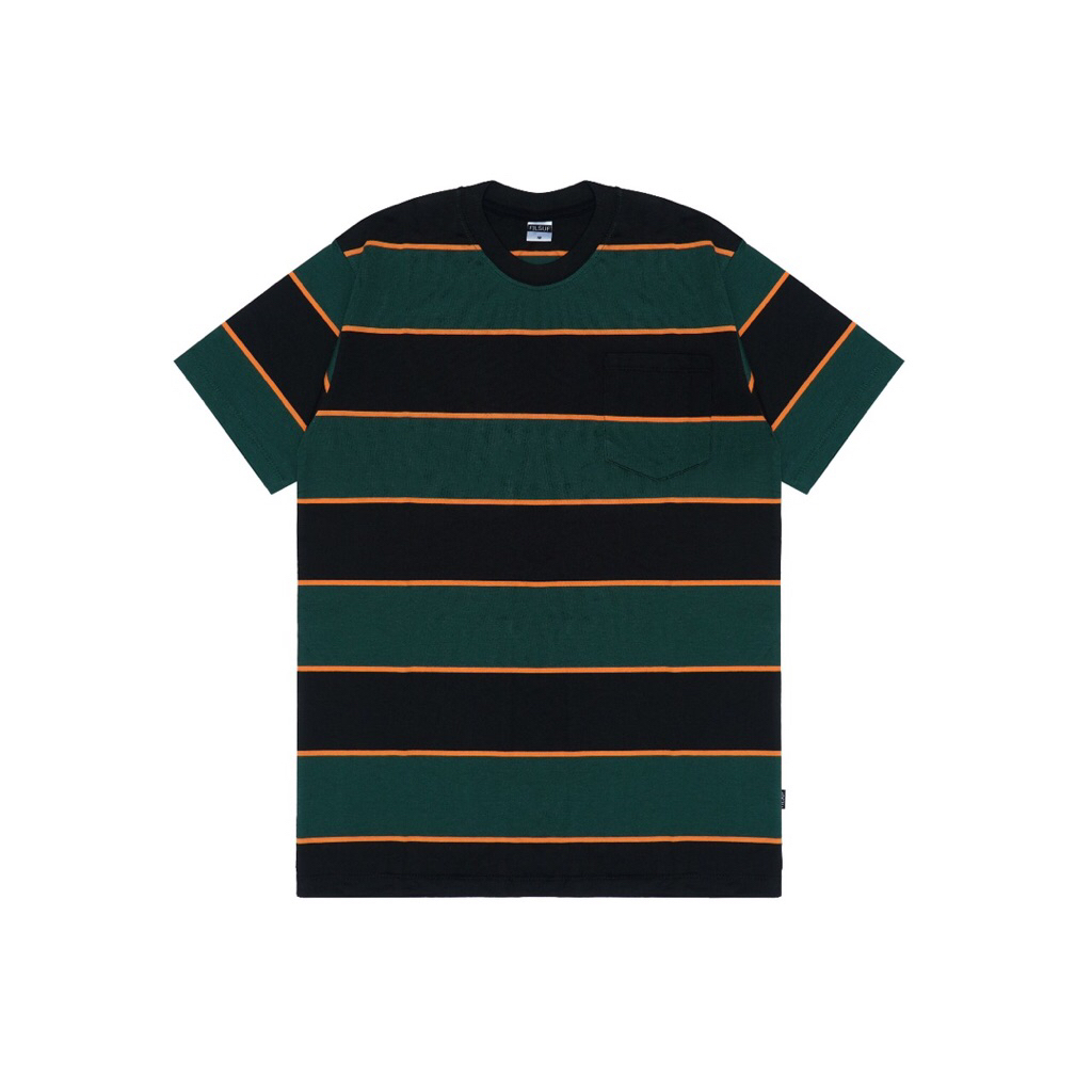 Filsuf Kaos Salur Pocket Motif Garis Warna Hitam Hijau Unisex Pria Perempuan Anak - Dewasa Couple