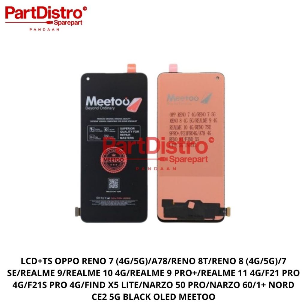 LCD+TS Kompatibel Untuk OPPO RENO 7 (4G/5G)/A78/RENO 8T/RENO 8 (4G/5G)/7 SE/REALME 9/REALME 10 4G/RE