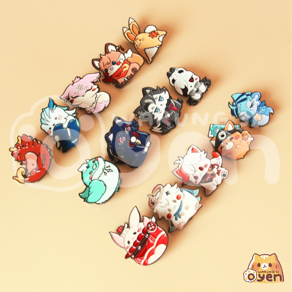 Genshin Impact Pets Enamel Pin (Zhongli, Xiao, Yaoyao, Neuvillette, Scaramouche, Childe, Yae Miko, K