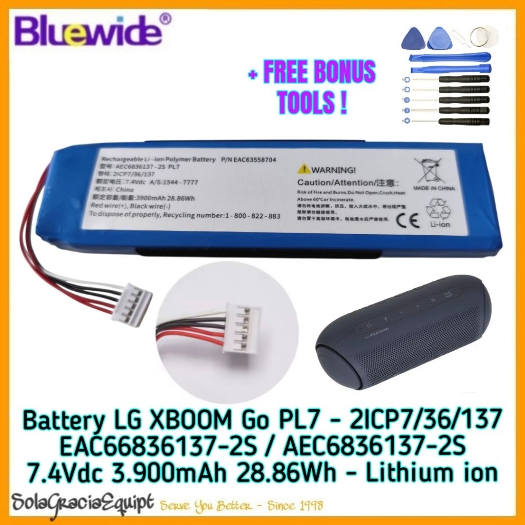 Batre / Baterai / Battery LG XBOOM GO PL7 ~ 7.4V 3.900mAh 28.86Wh - Lithium ion