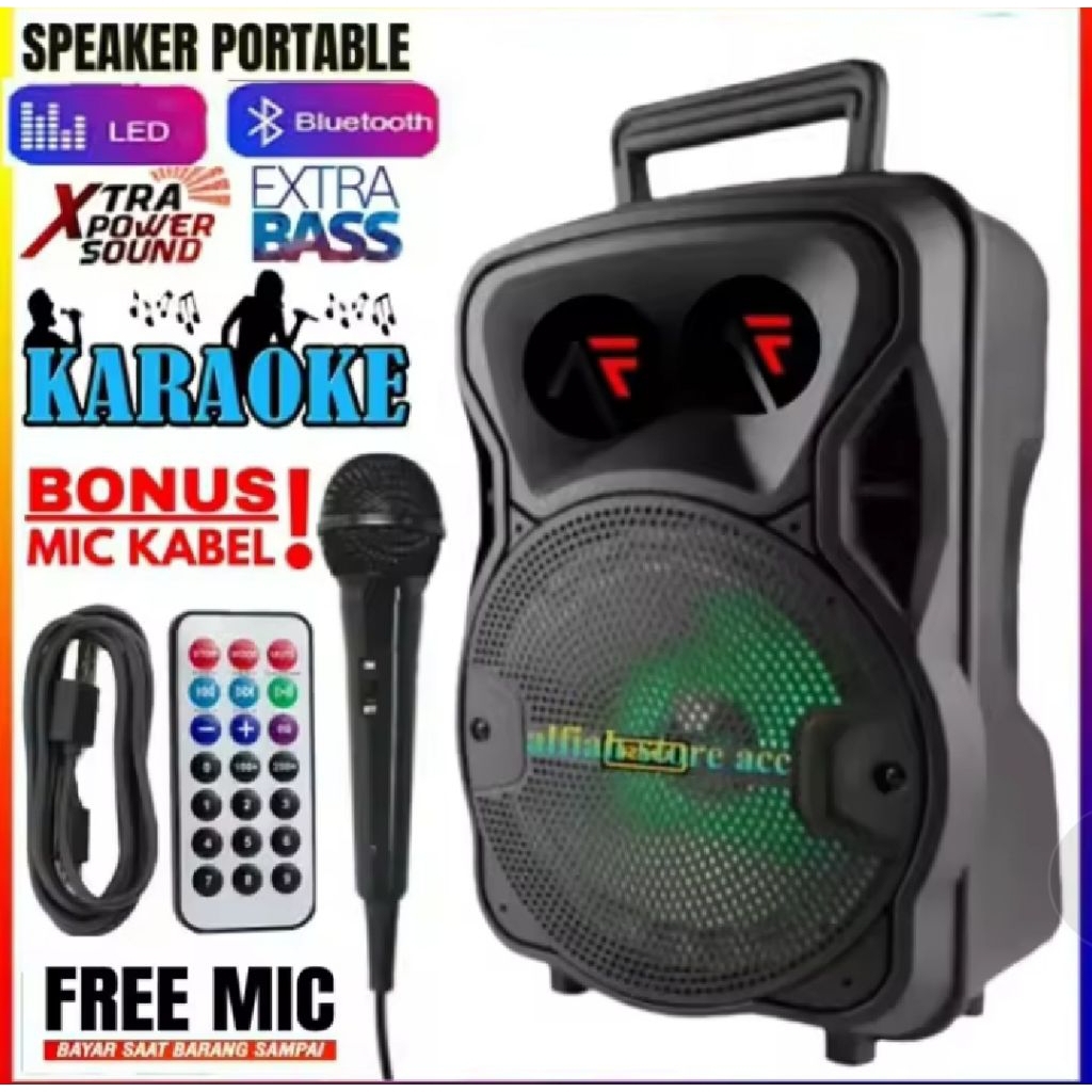 PROMO SPESIAL Speaker Bluetooth Km-3381 Free Mic Karaoke Speaker 6.5inc subwoofer aktif Speaker 336 