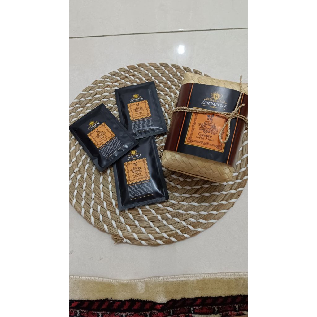 

Ginger Coffee Drink Gundanesia | Kopi Jahe Rempah Box isi 8 sachet