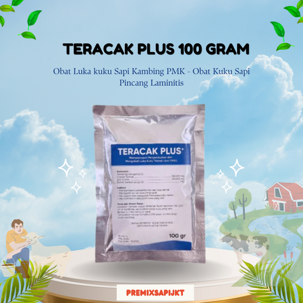 NEW TERACAK PLUS 100 GRAM - Obat Luka kuku Sapi Kambing PMK - Obat Kuku Sapi Pincang Laminitis MURAH