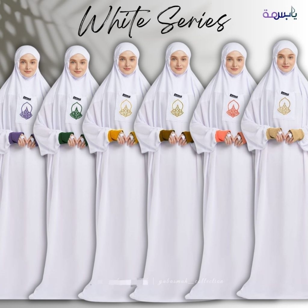 [ Yabasmah Putih ] COD Mukena Yabasmah dewasa Putih /mukena putih polos/ basmah putih/mukena terompa