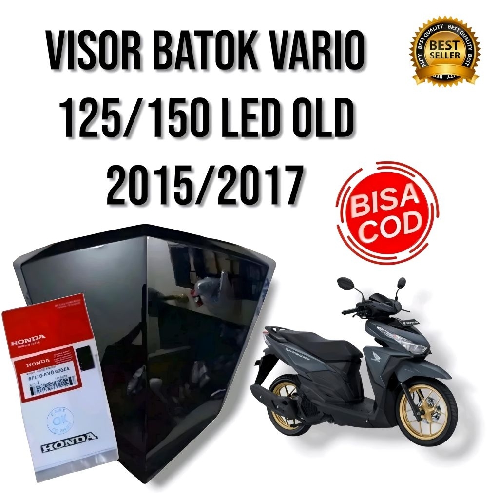 Honda VISOR BATOK VARIO 125/150 LED OLD 2015-2017 & Stiker Original