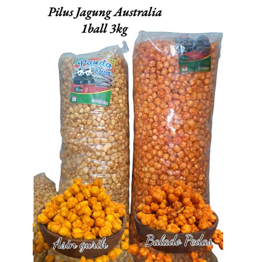 

Pilus Jagung Australia 250gr Asin Gurih/ Balado Pedas