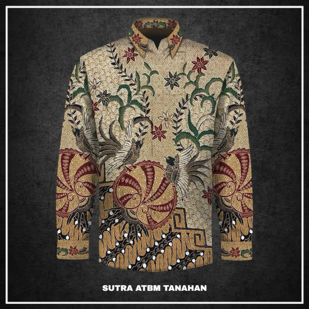 Bahan Batik Tulis Pola Kemeja Sutra ATBM Tanahan