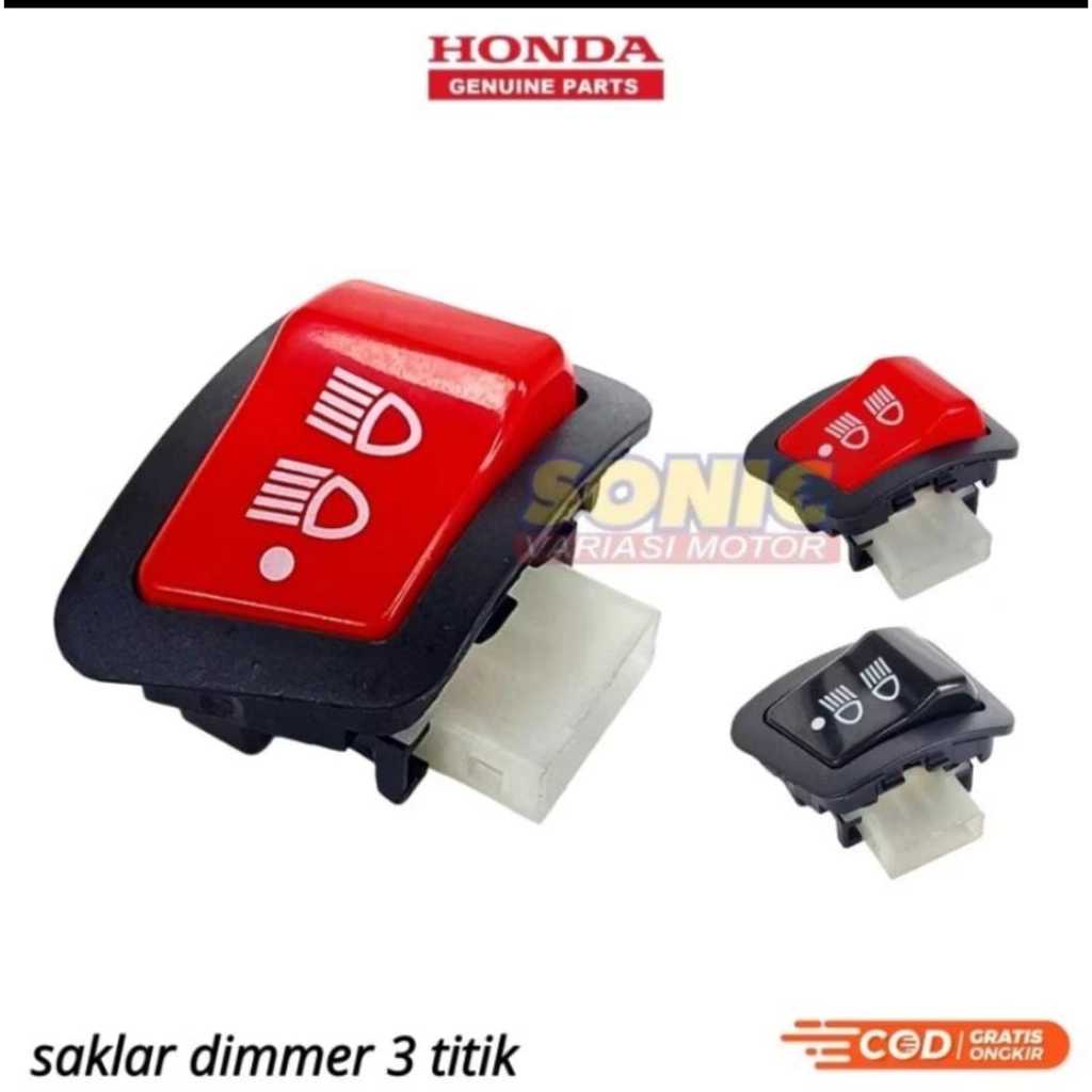 Saklar Dim Tombol Lampu 3 Fungsi Cocok Untuk Motor Honda Vario,Beat,Scoopy,Genio DLL