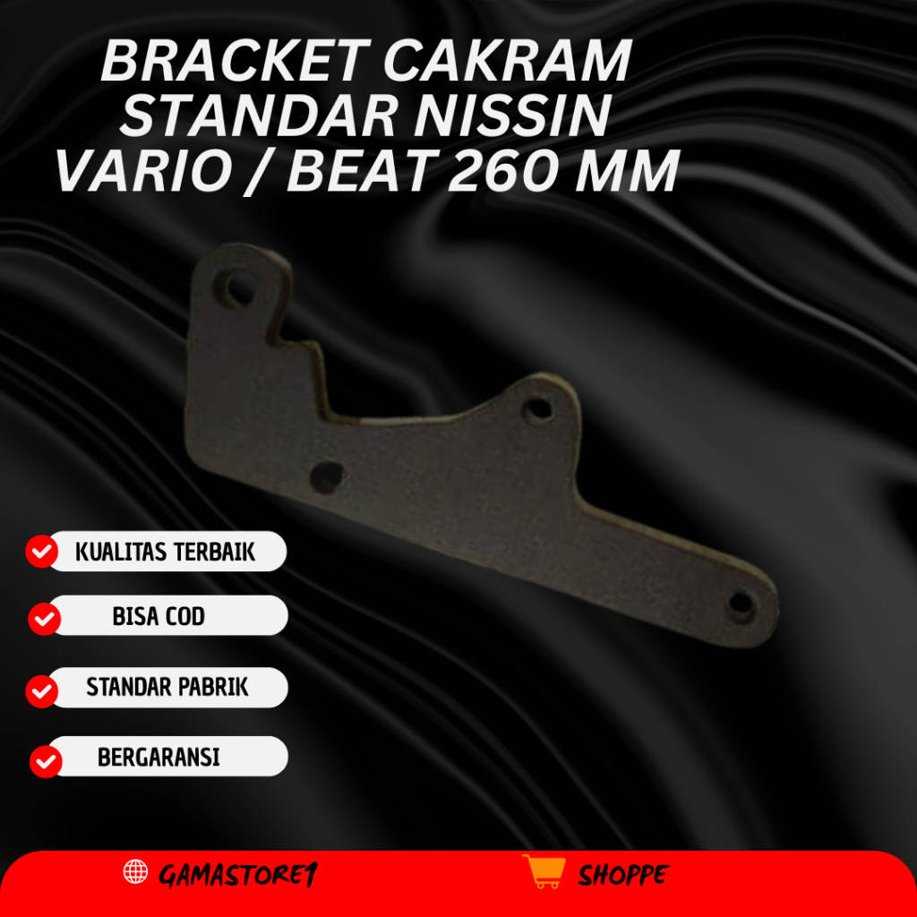 Breaket Dudukan Pangkon Kaliper Piringan Disc Cakram Depan Standan NISSIN | untuk Vario/Beat 260MM