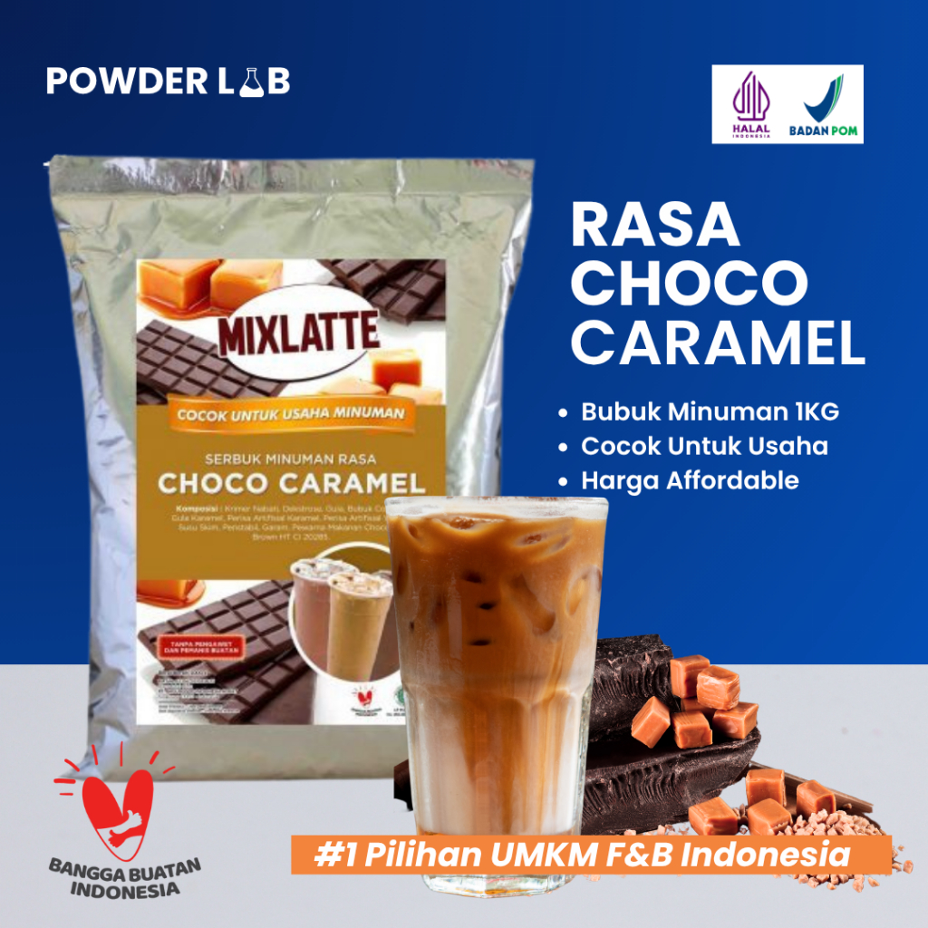 

Bubuk Minuman Mixlatte Rasa Choco Caramel 1 KG | Powder Drink Premium
