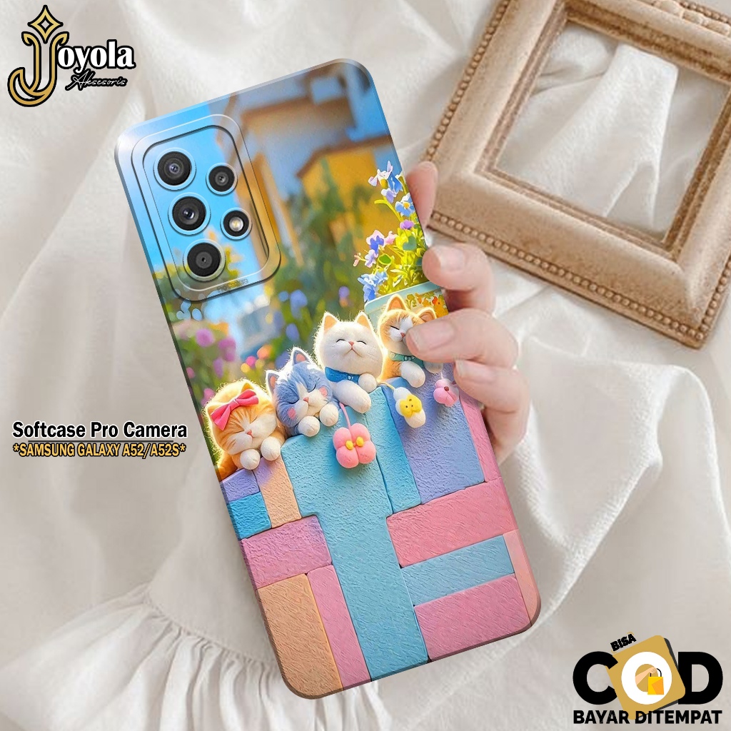 JOYOLA Case Samsung Galaxy A52/A52S Fashion Case Kartun Softcase Samsung Galaxy A52/A52S Pro Camera 