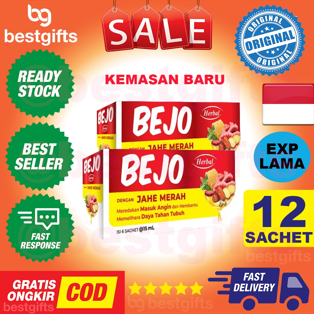 

BEJO HERBAL JAHE MERAH MENGATASI MASUK ANGIN 1 PACK 12 SACHET