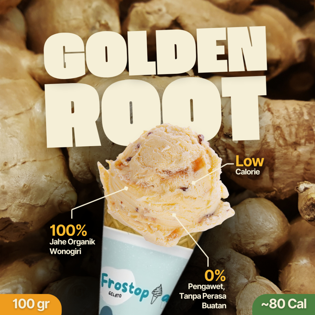 

Frostopia Gelato - Golden Root (Jahe Organik Wonogiri) - Heritage Series - 100gr/500gr