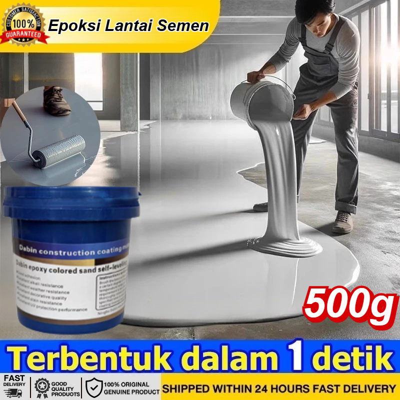 ⚡COD + Pengiriman 24 jam⚡Cat semen epoxy berkualitas tinggi/cat lantai semen tahan aus dan anti seli