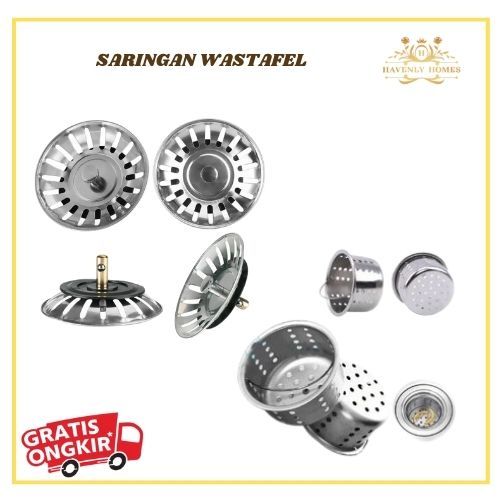 Saringan Afur Wastafel Cuci Piring Stainless / Penutup Afur Wastafel Cuci Piring Stainless