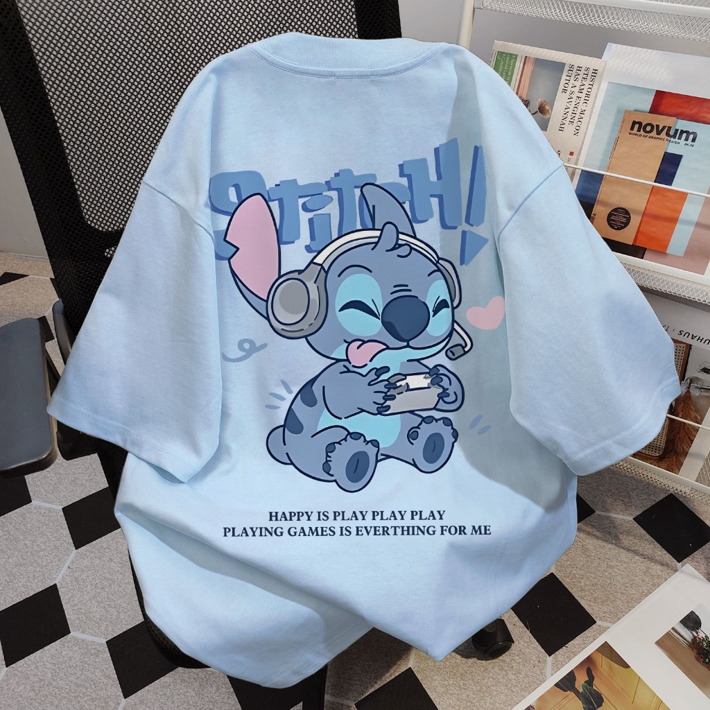 promo terbaru forteid biru laut t-shirt lengan pendek baju kaos oversize wanita baju kaus wanita