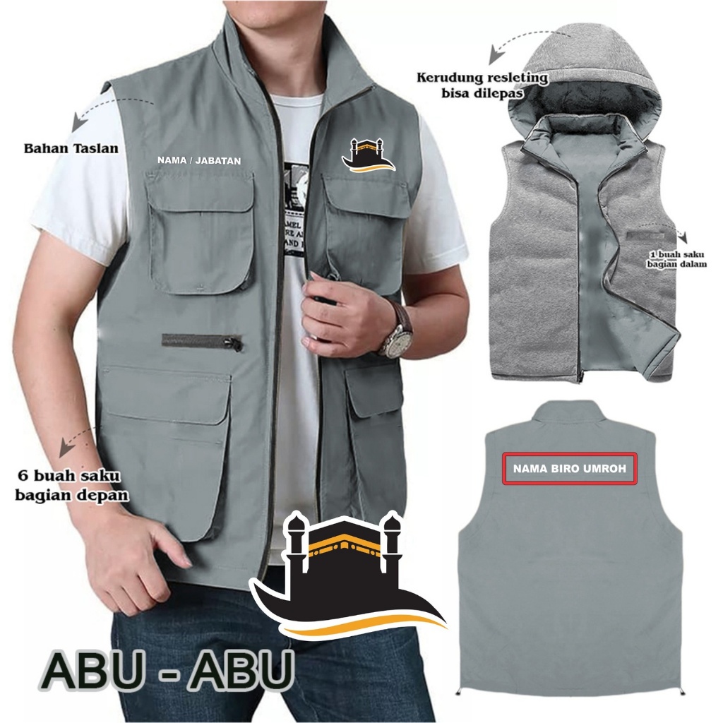 ROMPI KANTONG BIRO UMROH / ROMPI KANTONG PRIA WANITA / ROMPI KANTONG CUSTOM SABLON BIRO UMROH / BISA