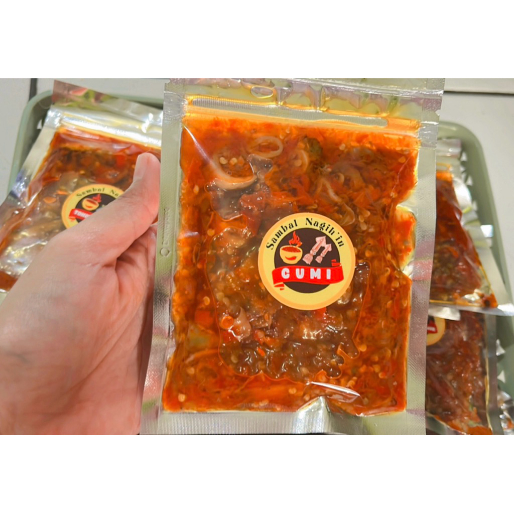 

SAMBEL NAGIHIN Kemasan 100gr | Sambel Cumi|Sambel TerilSambel tongkol suwir|