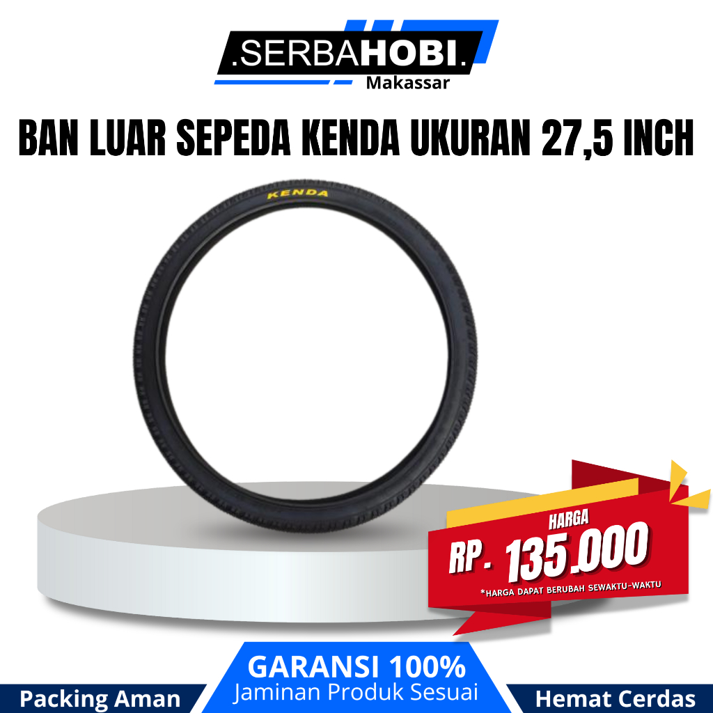 Ban Luar sepeda merk KENDA ukuran 16" - 27,5"