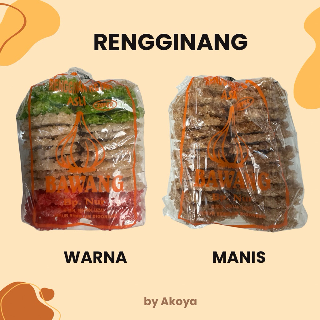 

RENGGINANG MANIS GURIH WARNA KETAN BAWANG