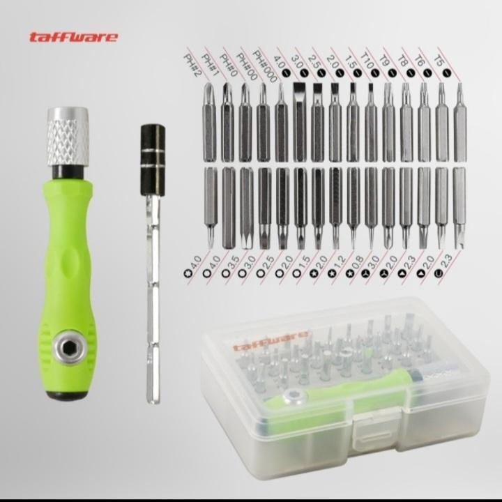 Obeng 30 In 1 Obeng Hp/Alat Perbaikan Obeng Multifungsi Taffware 7089c