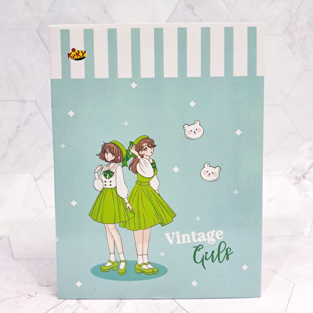 

Buku Tulis KIKY 2 in 1 isi 38 Lembar Vintage Girls | Sampul Estetik Sekaligus Penggaris 20 cm
