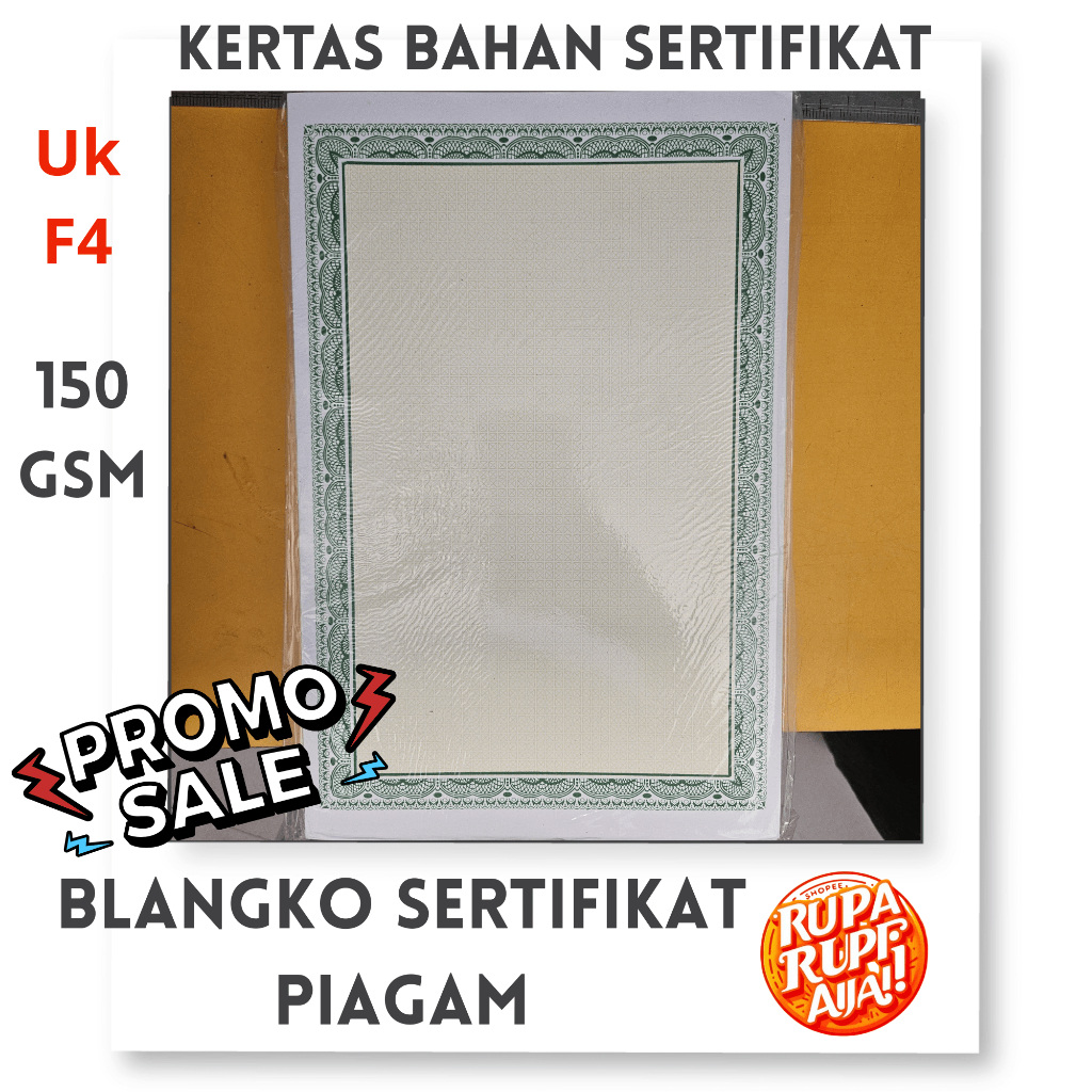 

DISCOUNT KERTAS BAHAN SERTIFIKAT PIAGAM BLANGKO PIAGAM SERTIFIKAT [100% ORIGINAL]
