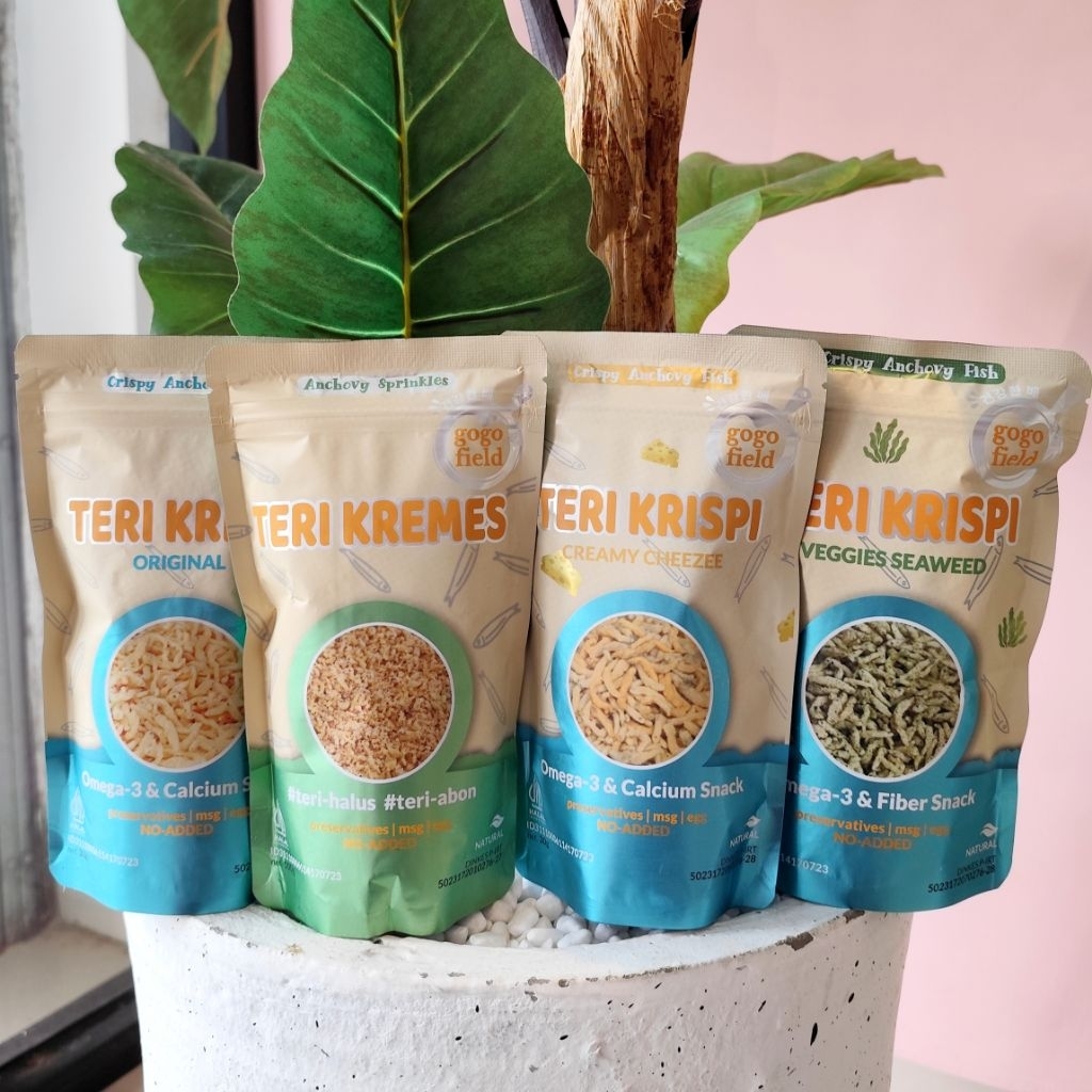 

Gogofield Teri Krispi 30g / Teri Kremes 100g - Non MSG - Snack MPASI - Taburan MPASI