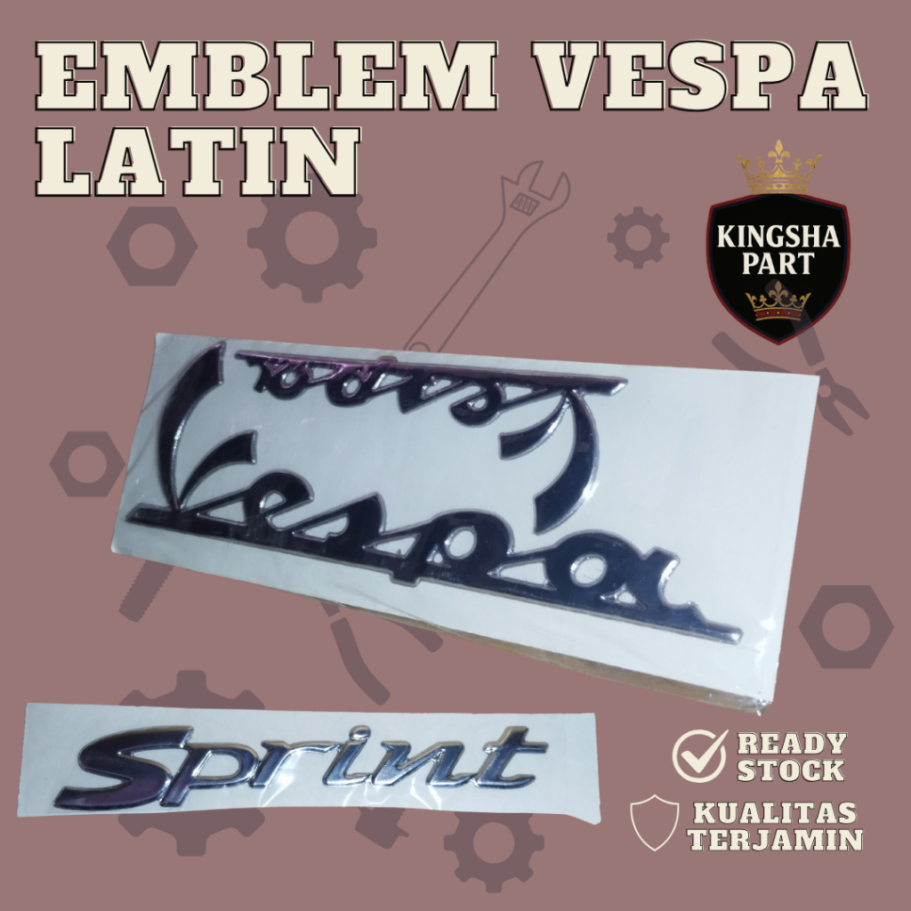 Emblem Logo Vespa Sprint 3D Emblem Sprint Body Samping Stiker Sprint Emblem Sticker Vespa Sprint
