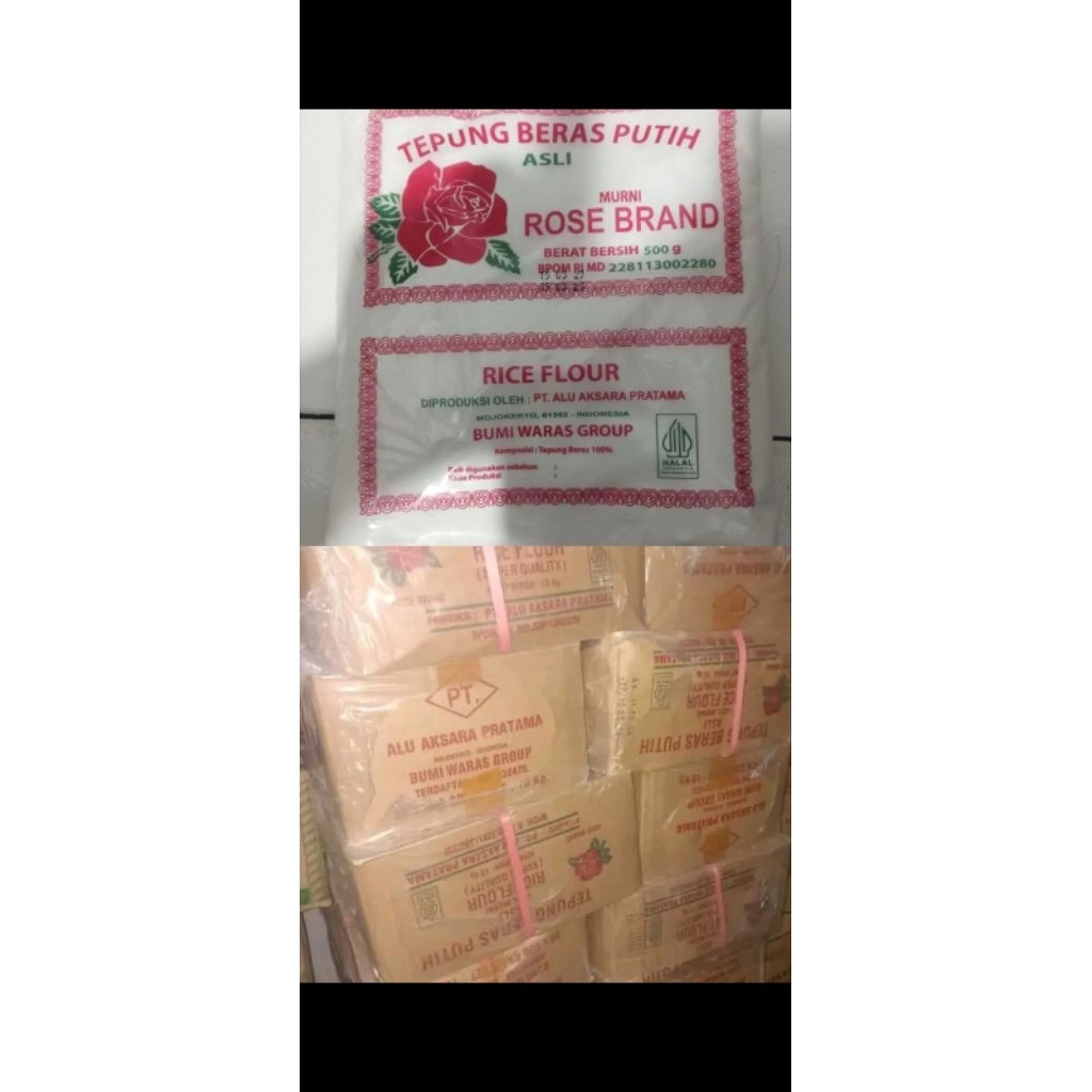 

tepung beras rose brand 500g 1dus isi 20pcs exp maret 2027