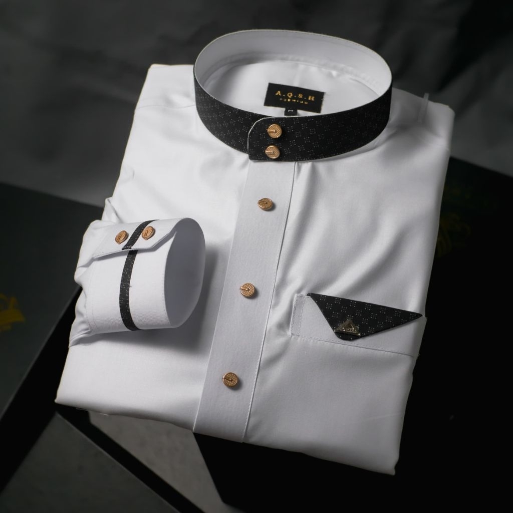 PREMIUM PROMO JUBAH PRIA HITAM KOMBINASI MANSET JUBAH ALAQSO KATUN PREMIUM GAMIS SHOLAT