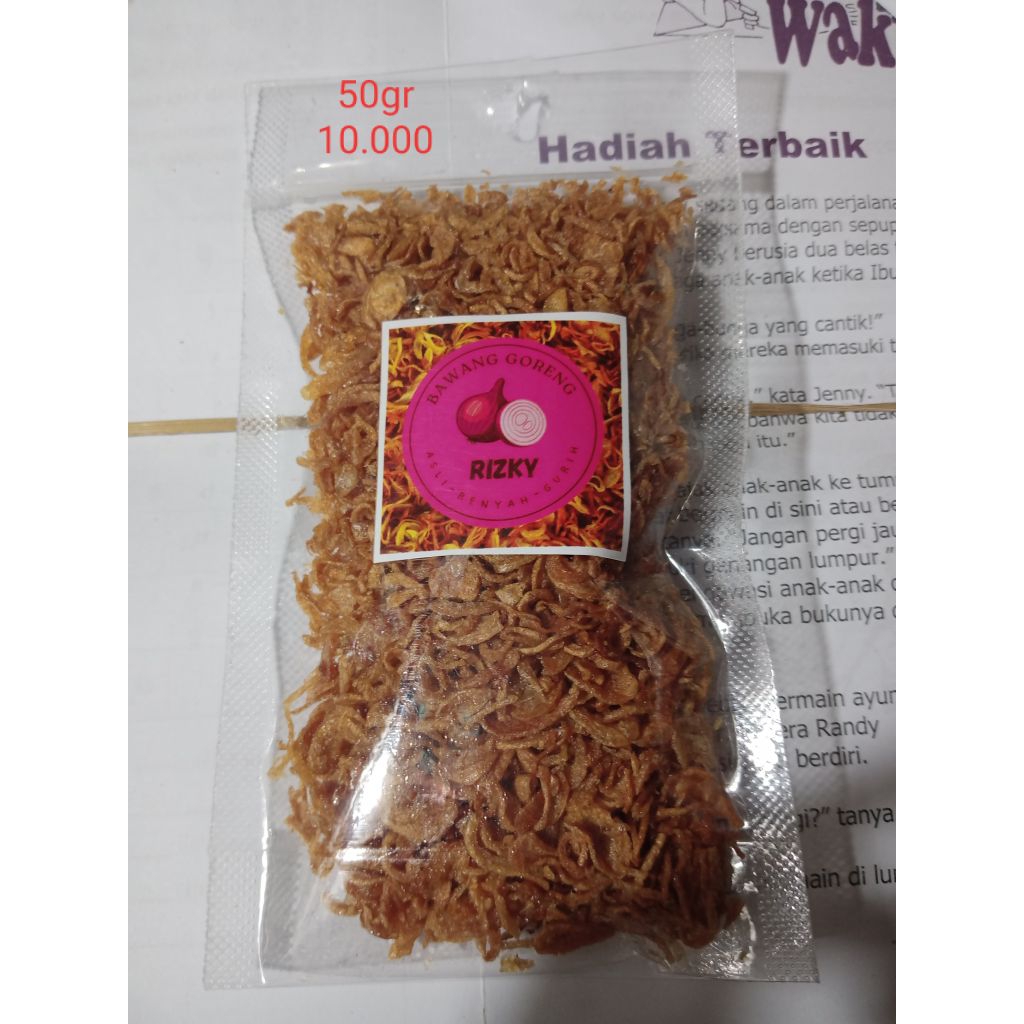 

Bawang Goreng Asli Cap Rizky (50gr)