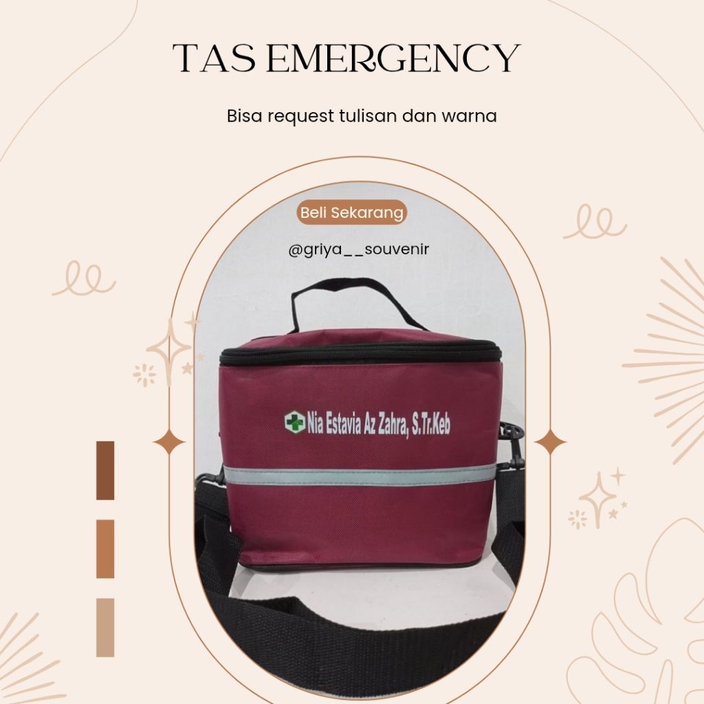 Tas KIT Bidan/Tas Emergency KIT/Tas Home Care Model Tabung