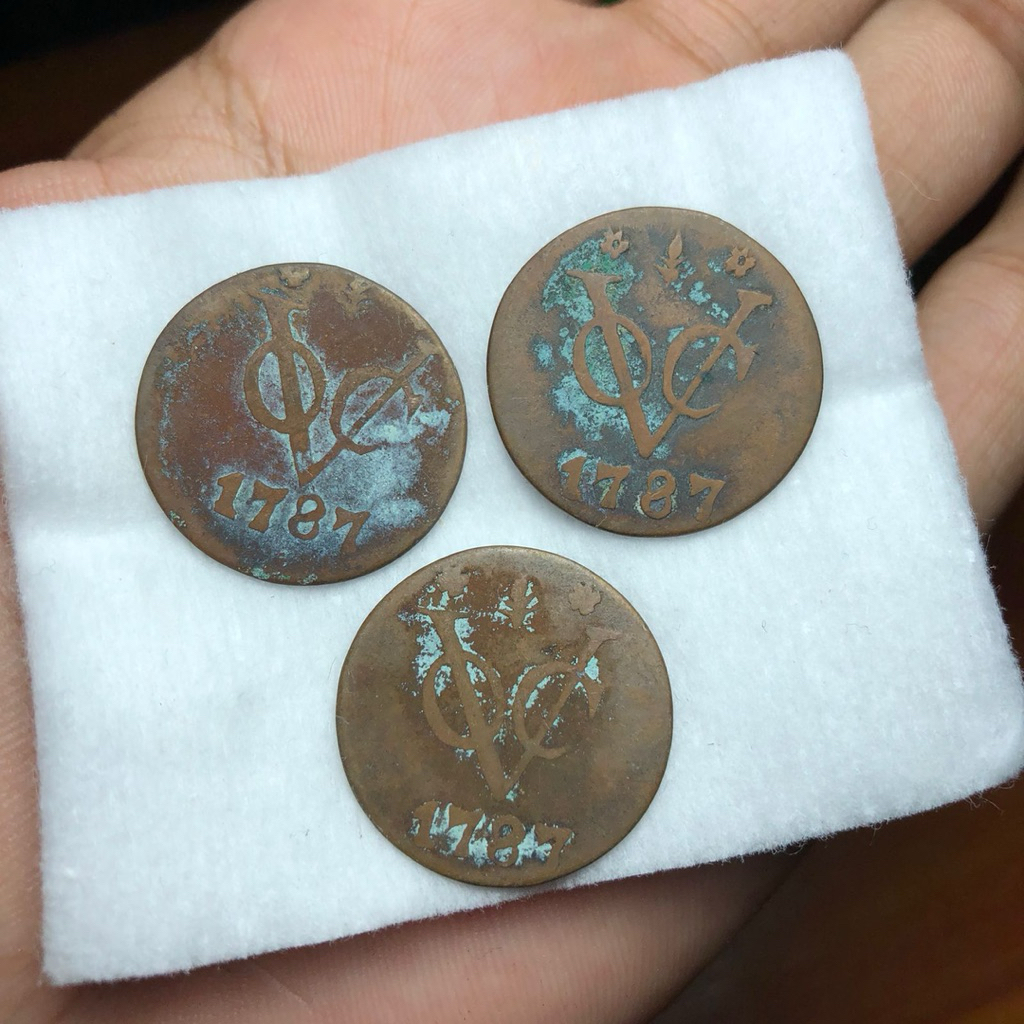 Koin Kuno VOC Gelderland 3pcs Asli 1787