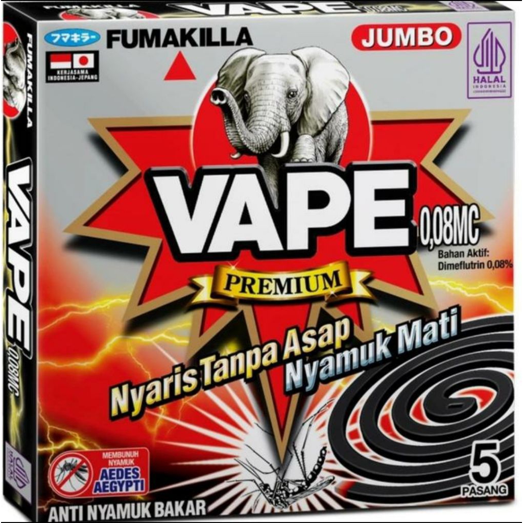 VAPE Obat Nyamuk Bakar FUMAKILLA 5'S Low Smoke