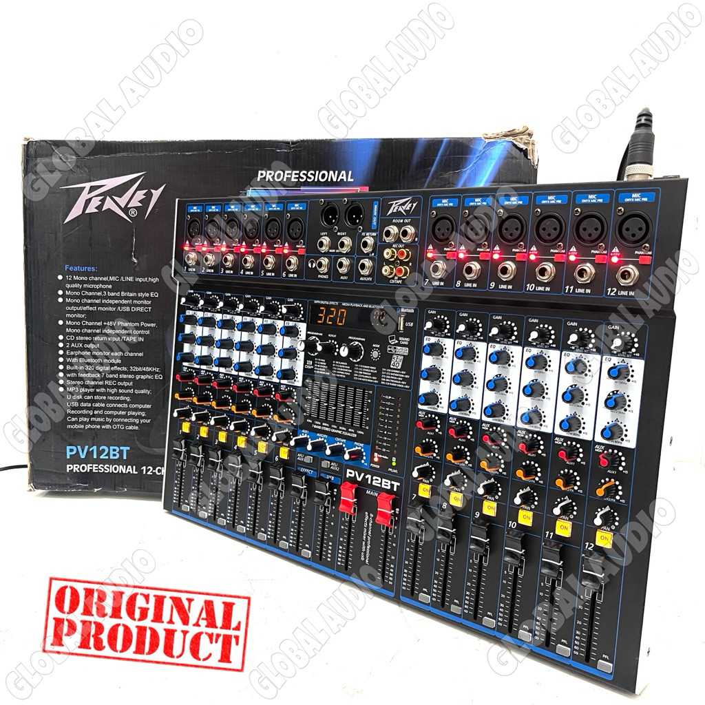 Mixer Audio Peavey Pv12bt mixer peavey pv12bt Bagus murah