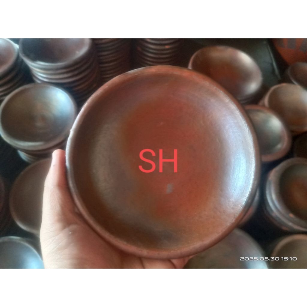 6biji Cobek gerabah 14cm/ piring gerabah/ cobek sambal gerabah