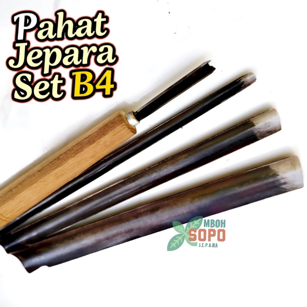 4 Pahat Jepara, Tatah Ukir 3 Kol dan 1 Coret, Pahat Bonsai Paket B4