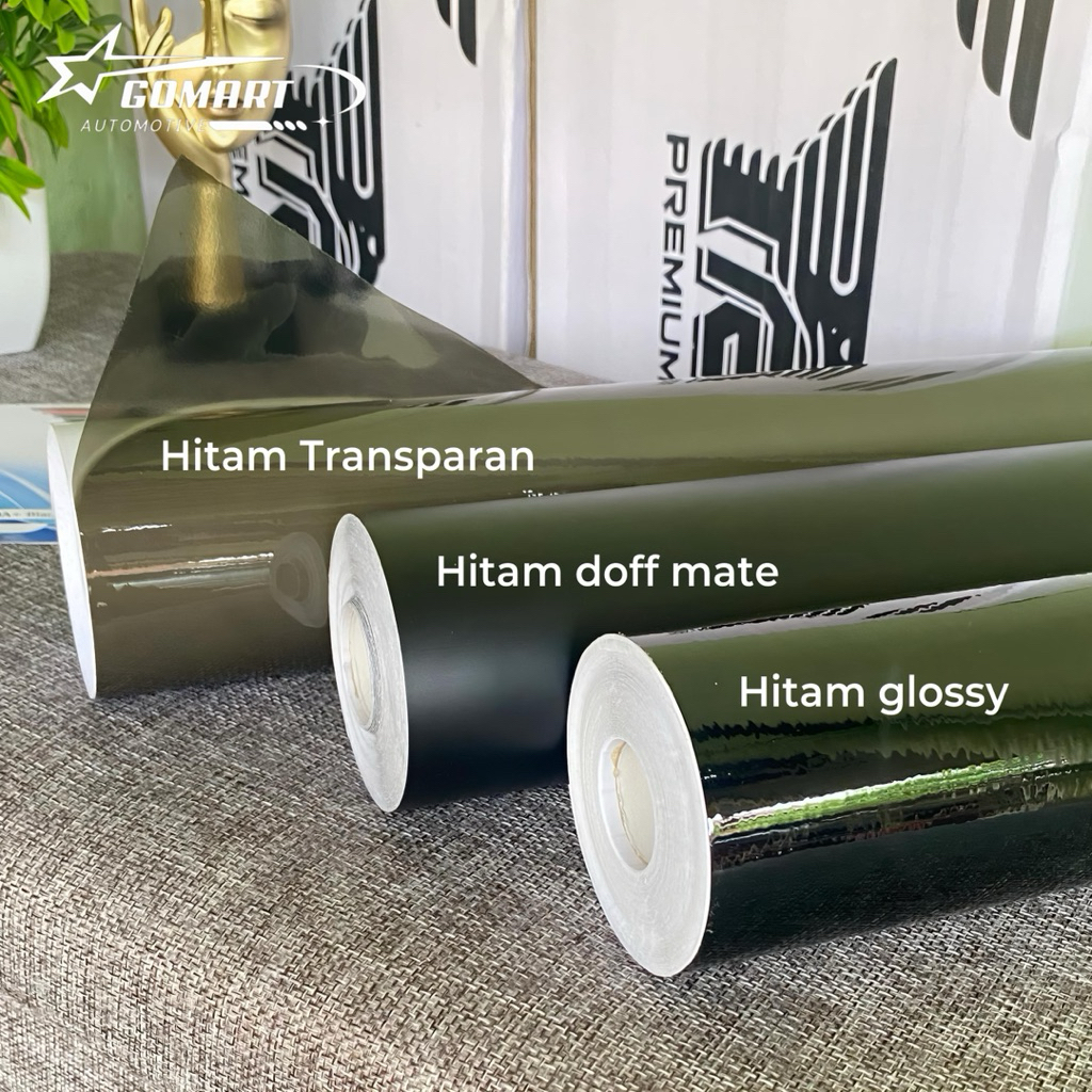skotlet motor hitam transparan hitam glossy hitam doff sticker scotlite profix hitam glossy hitam do