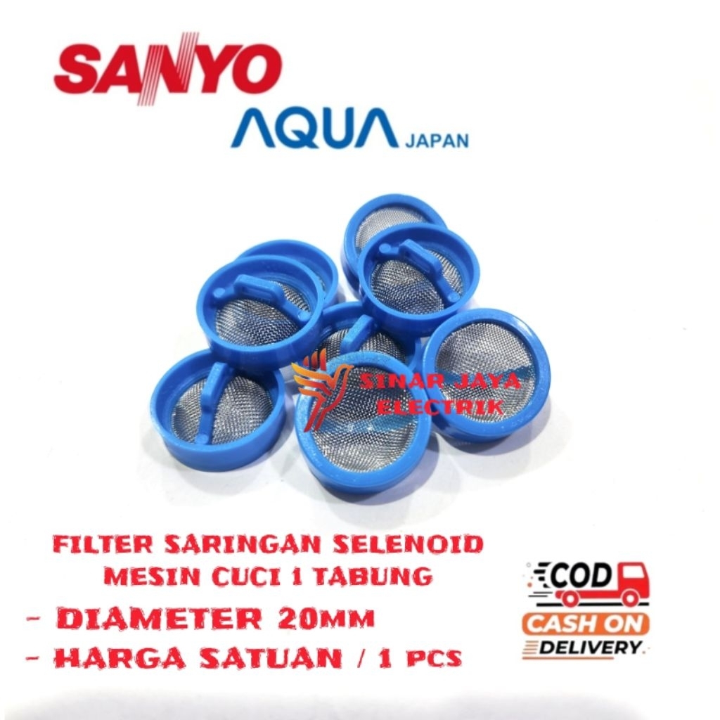FILTER SARINGAN SELENOID MESIN CUCI SANYO AQUA 1 TABUNG | SARINGAN SELENOID MESIN CUCI SANYO AQUA