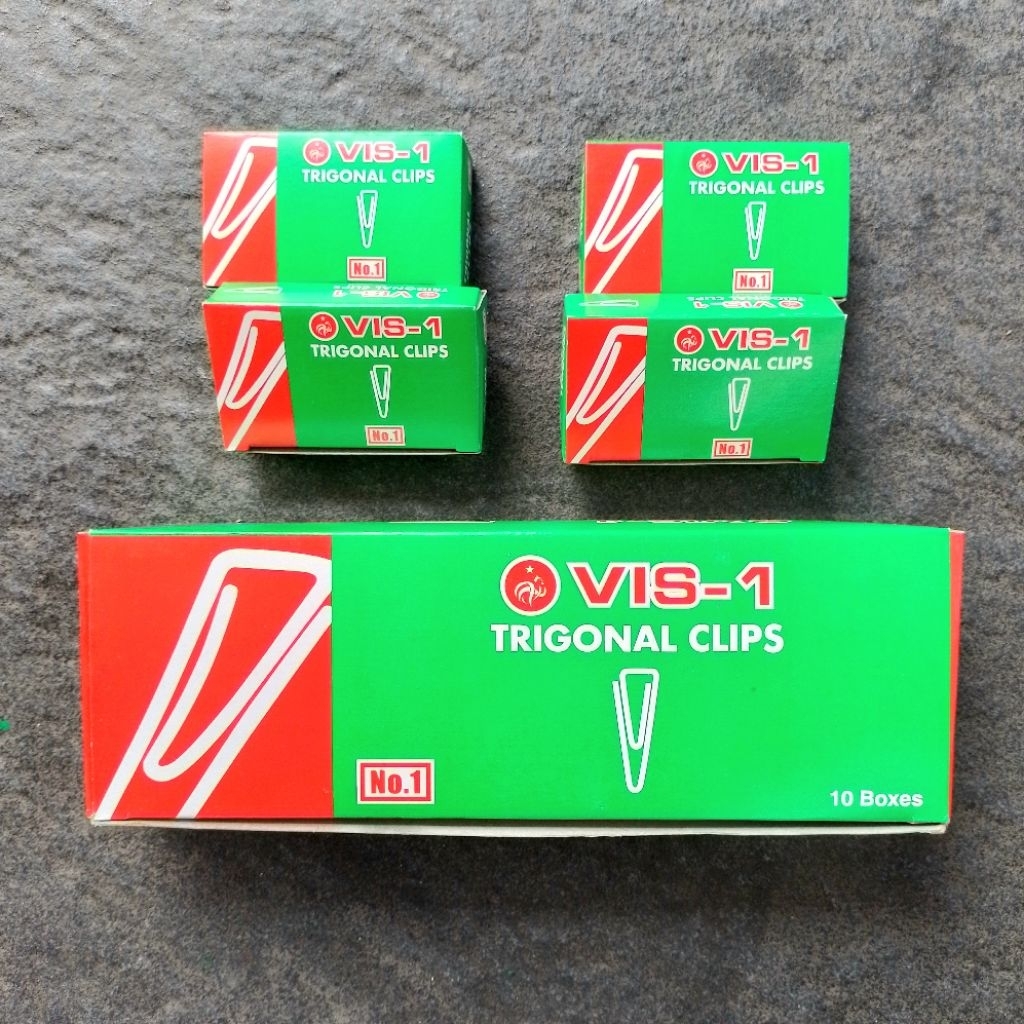 

Penjepit Kertas Segitiga Paper Clip Trigonal Klip VIS-1 No.1 ( Pak ) [ Original ]