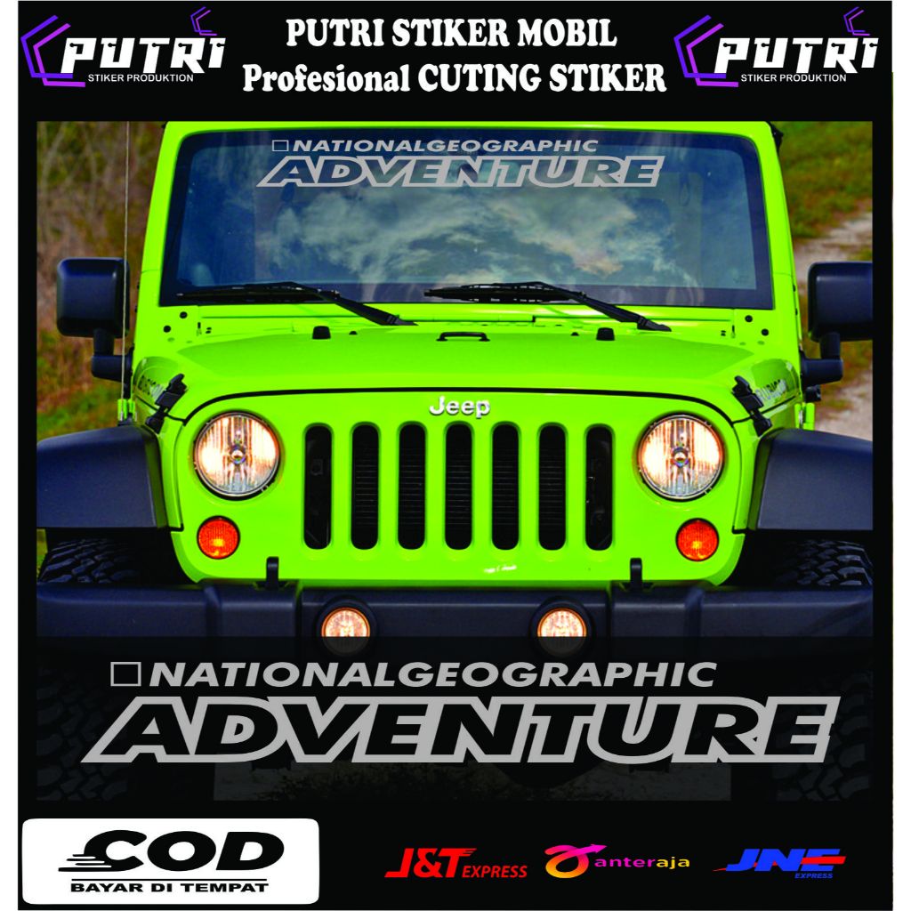 Yougz Rezeky [] Stiker Kaca Depan Mobil Jeep Adventure