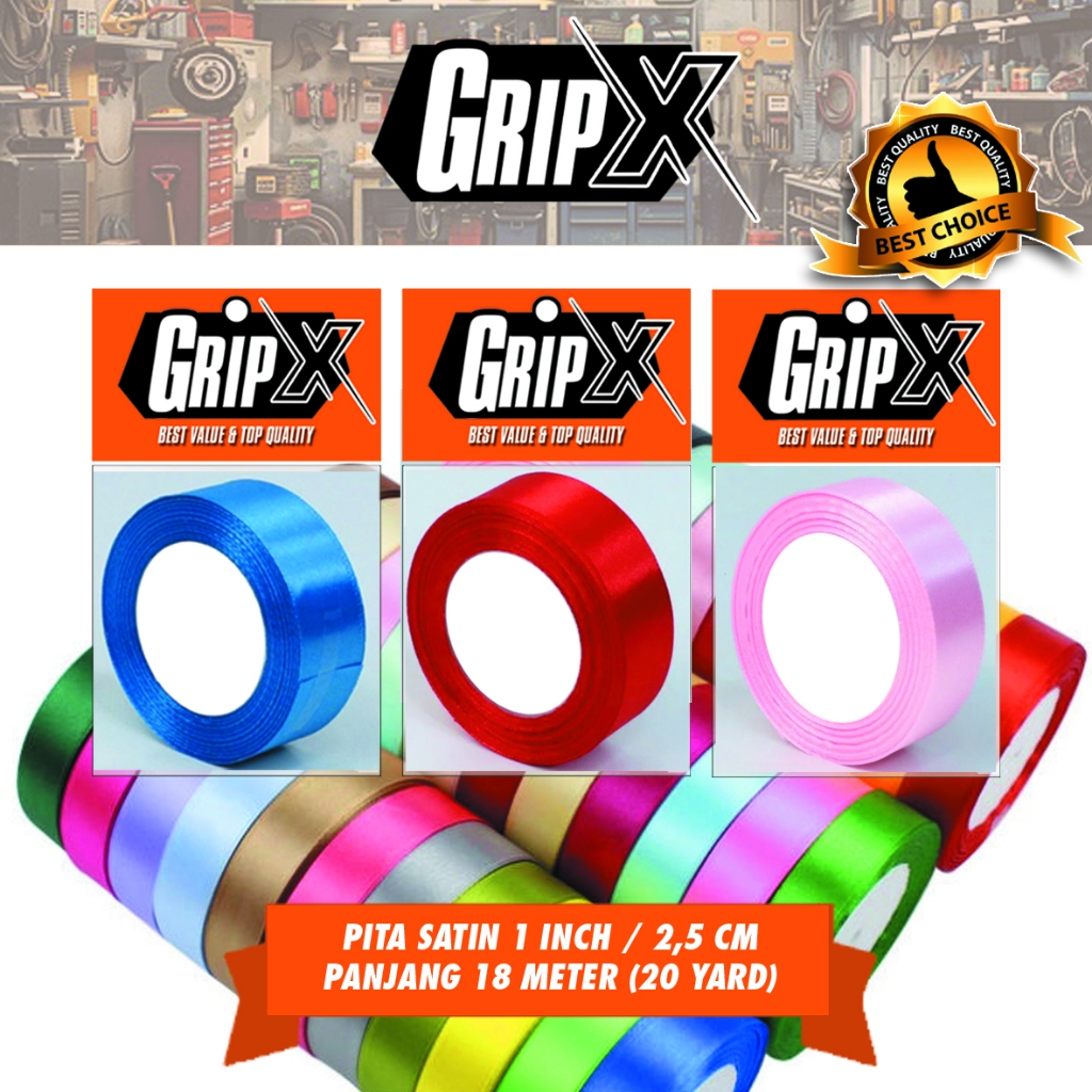 

Pita Satin 1 Inch 20 Yard - Pita Dekorasi Kado Kerajinan Scrapbook Jahit Hiasan Souvenir