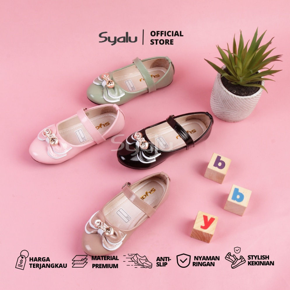 KODE S96H SYALU sepatu anak perempuan model balet pita trendy kekinian model WDP2