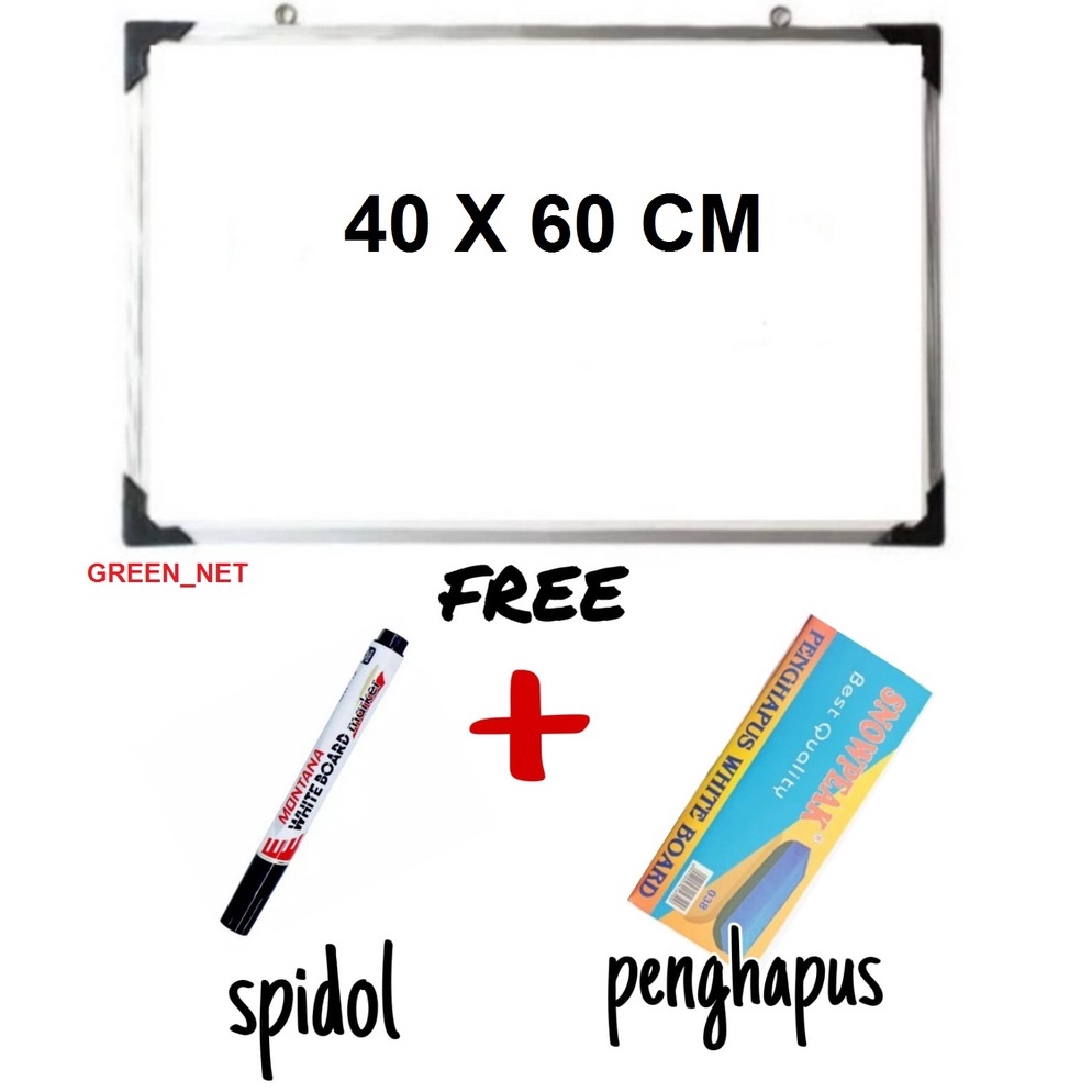 

KODE E87J Papan Tulis Spidol dan Kapur Whiteboard Blackboard Ukuran 4X6 FREE SPIDOL DAN PENGHAPUS