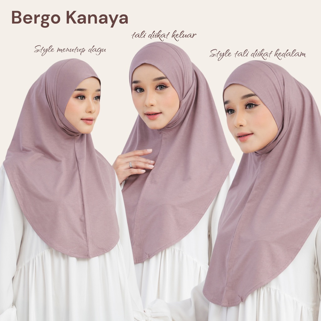 Bergo Kaos Rayon Kanaya By nileaid bergo kaos rayon hijab instan kaos rayon